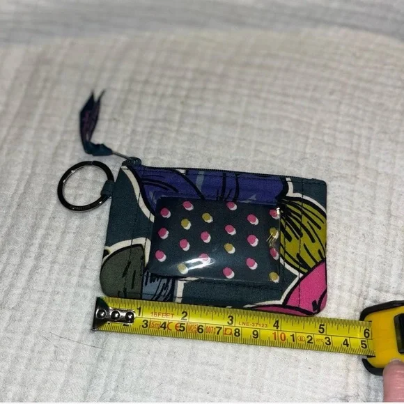 Vera Bradley Zip ID Case in retired Falling Flowers pattern - Picture 4 of 5